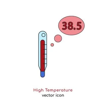 High body temperature image Stock Illustration