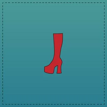 High boot computer symbol Stock Illustration