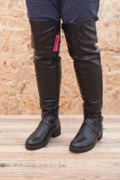 High boots close up Stock Photos