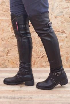 High boots close up Stock Photos