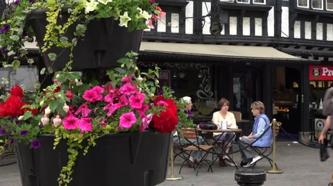 High bridge cafe and restaurant, lincoln, england Stock Footage 40543003