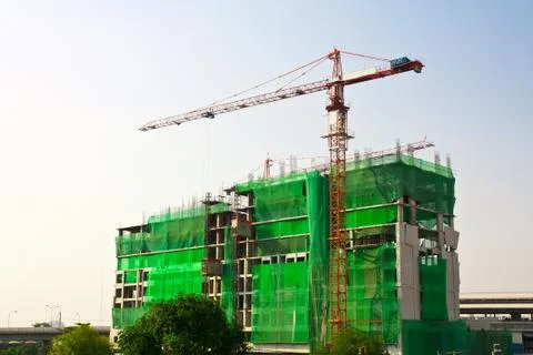 High building construction Stock Photos