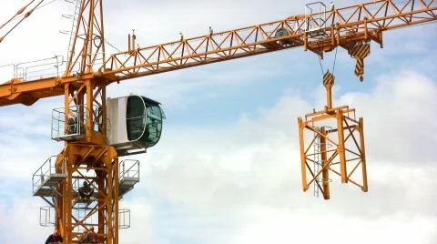 High building crane Video stock 263270