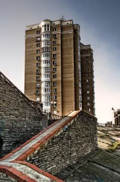 High building in kiev Stockfoto's