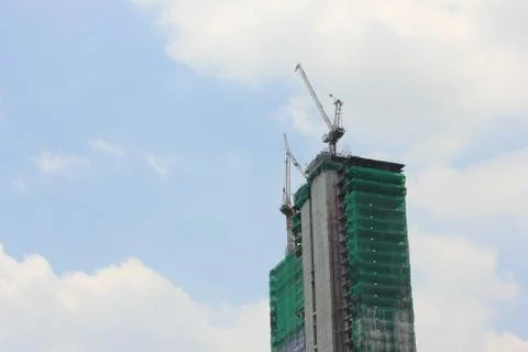 High building under construction Stock Photos
