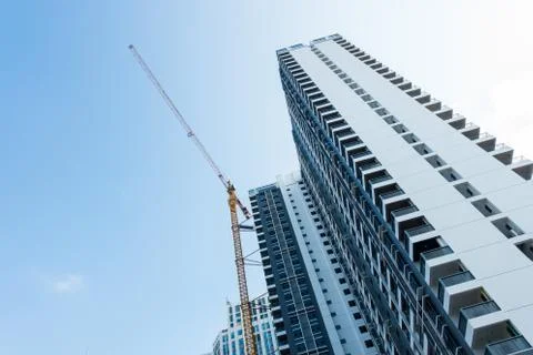 High building under construction Stock Photos