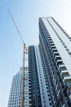 High building under construction Stock Photos