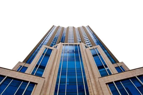 High building on white background Stock Photos