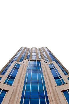High building on white background Stock Photos