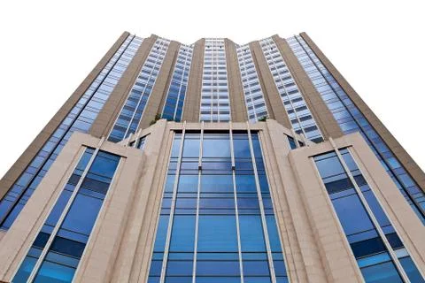 High building on white background Stock Photos