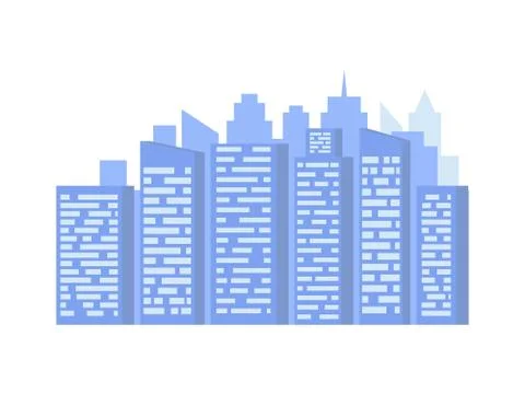 High Building with Window, House or Office Vector Ilustración de archivo