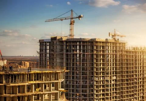 High buildings construction 스톡 사진