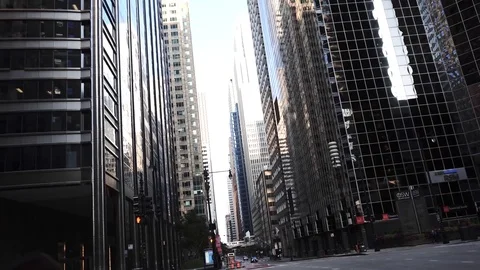 High Buildings in the down town of Chicago Stock Footage 73493971