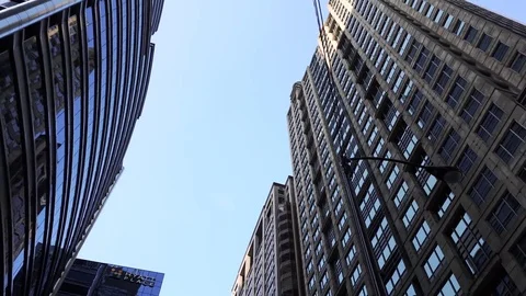 High Buildings in the down town of Chicago Stock Footage 73494226