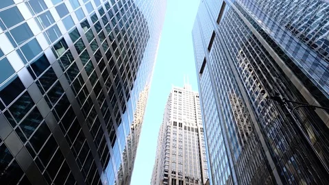 High Buildings in the down town of Chicago Stock Footage 73494509