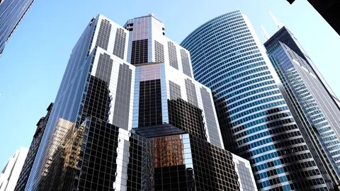 High Buildings in the down town of Chicago Stock Footage 73494654