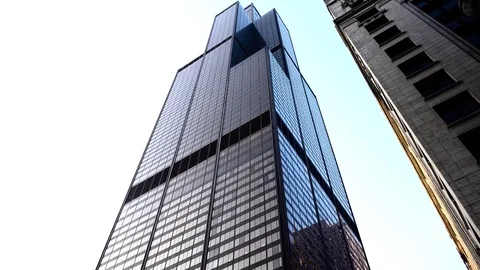 High Buildings in the down town of Chicago Stock Footage 73494750