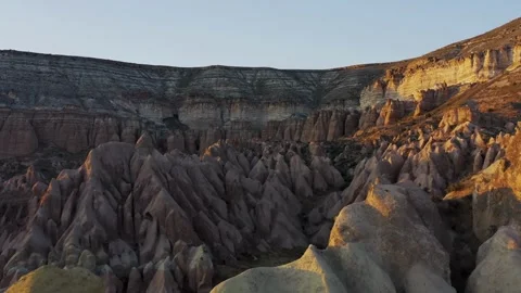 High Butte of red rocks monuments of canyon gorge in valley of Colorado river in Stock-Footage 336577635