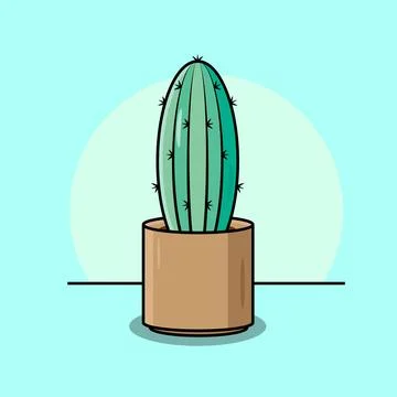 High Cactus Stock Illustration