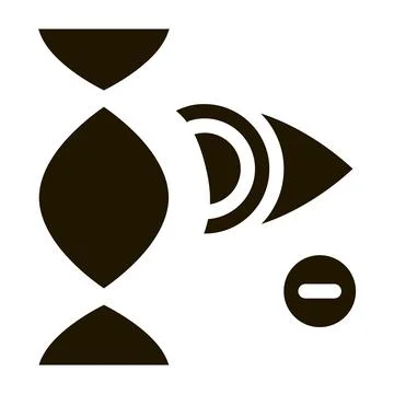 High Chance of Eye Vector Glyph Illustration Stock Illustration