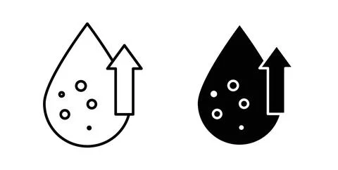 High cholesterol icon in black and white. vector icon pack for websites Stock Illustration