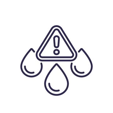 High cholesterol icon, line vector Stock Illustration
