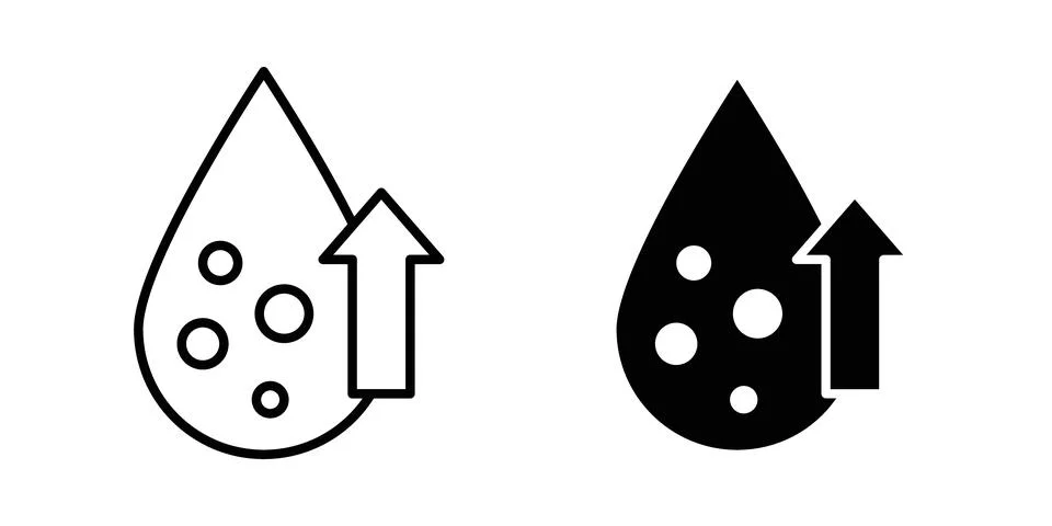 High cholesterol icon solid, line, and editable vector set. Stock Illustration