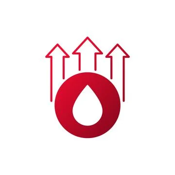 High cholesterol icon on white, vector 库存插图