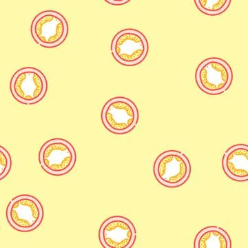 High cholesterol obesity overweight vector seamless pattern Stock Illustration