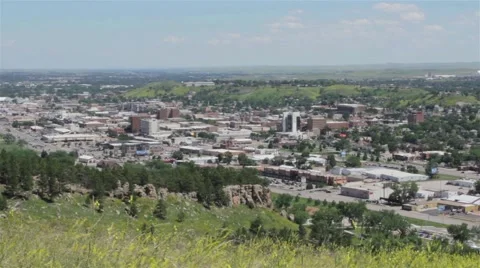 High City View From Field Stock Footage 47745209
