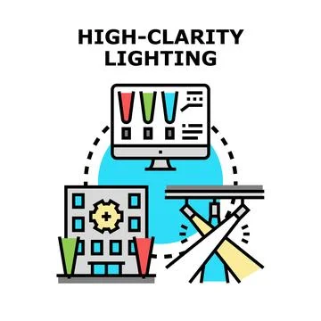 High clarity lighting concept for optimal presentation Stock Illustration