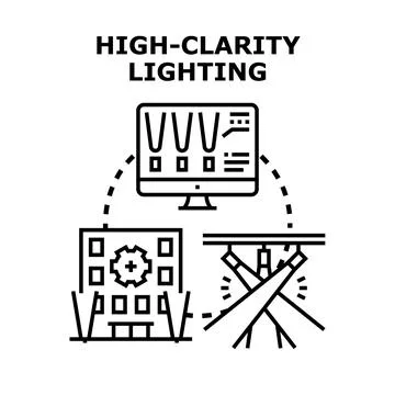 High clarity lighting concept for optimal presentation Stock Illustration