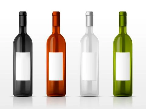 High class champagne bottles Stock Illustration