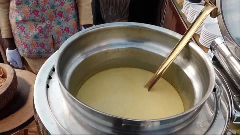 High Class Indian Wedding Catering Welcome Drink Service – 4K Footage Stock Footage 311372844