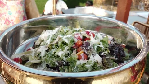 High Class Indian Wedding Catering Welcome Drink Service – 4K Footage Stock Footage 311372882
