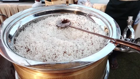 High Class Indian Wedding Catering Welcome Drink Service – 4K Footage Stock Footage 311374224