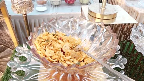 High Class Indian Wedding Catering Welcome Drink Service – 4K Footage Stock Footage 311374970