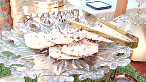High Class Indian Wedding Catering Welcome Drink Service – 4K Footage Stock Footage 311375118