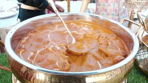 High Class Indian Wedding Catering Welcome Drink Service – 4K Footage Stock Footage 311375131
