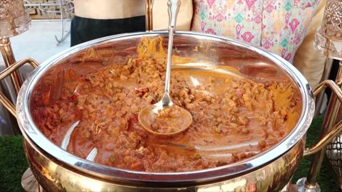 High Class Indian Wedding Catering Welcome Drink Service – 4K Footage Stock Footage 311375137