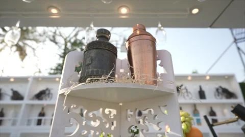 High Class Indian Wedding Catering Welcome Drink Service – 4K Footage Stock Footage 311375847