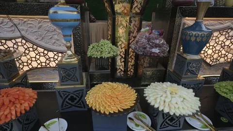High Class Indian Wedding Catering Welcome Drink Service – 4K Footage Stock Footage 311376197