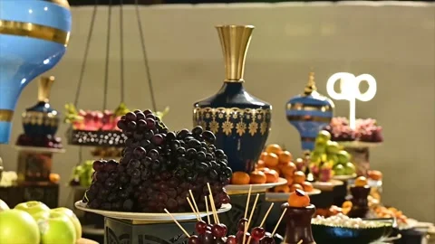 High Class Indian Wedding Catering Welcome Drink Service – 4K Footage Stock Footage 311376567