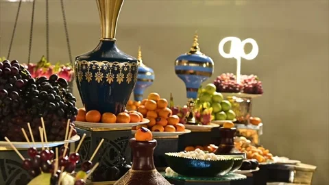 High Class Indian Wedding Catering Welcome Drink Service – 4K Footage Stock Footage 311376605