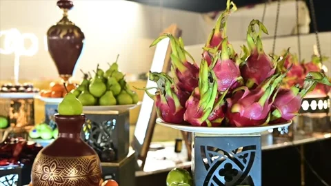 High Class Indian Wedding Catering Welcome Drink Service – 4K Footage Stock Footage 311376608