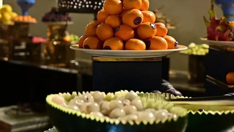 High Class Indian Wedding Catering Welcome Drink Service – 4K Footage Stock Footage 311376870