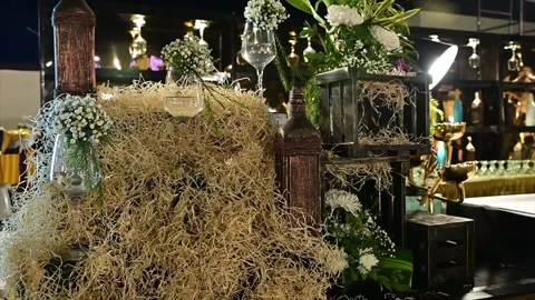 High Class Indian Wedding Catering Welcome Drink Service – 4K Footage Stock Footage 311382862