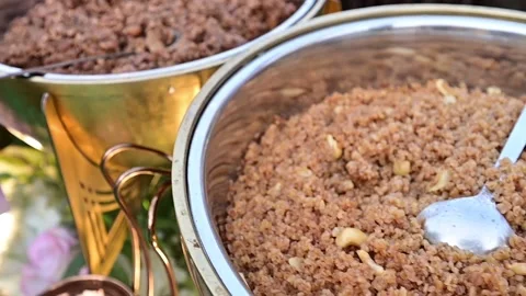 High Class Indian Wedding Catering Welcome Drink Service – 4K Footage Stock Footage 311431217