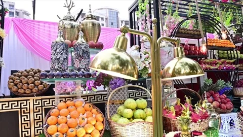 High Class Indian Wedding Catering Welcome Drink Service – 4K Footage Stock Footage 311431551