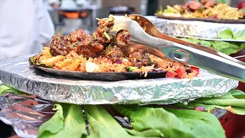 High Class Indian Wedding Catering Welcome Drink Service – 4K Footage Stock Footage 311431586